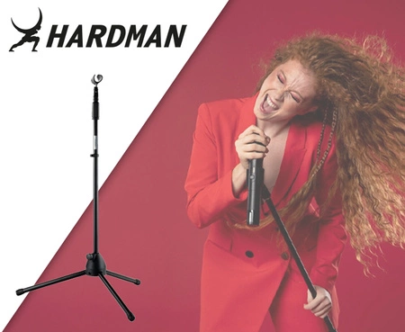 Statyw mikrofonowy podłogowy prosty z uchwytem 84-140 cm HSMB1 Hardman