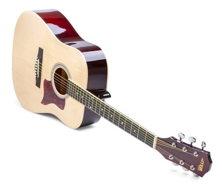 Zestaw: Gitara akustyczna Solojam Western naturalna Max + akcesoria, statyw i pulpit na nuty