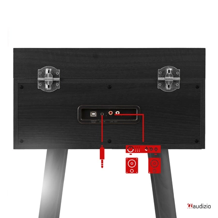 Gramofon stojący Audizio Fremont BT czarny