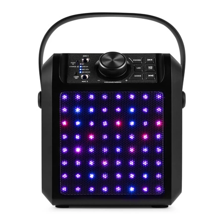 Głośnik Karaoke LED 2x mikrofon KAR50B Fenton Czarny