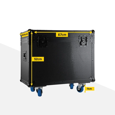 Case transportowy na dwie głowy ruchome i inny sprzęt oświetleniowy