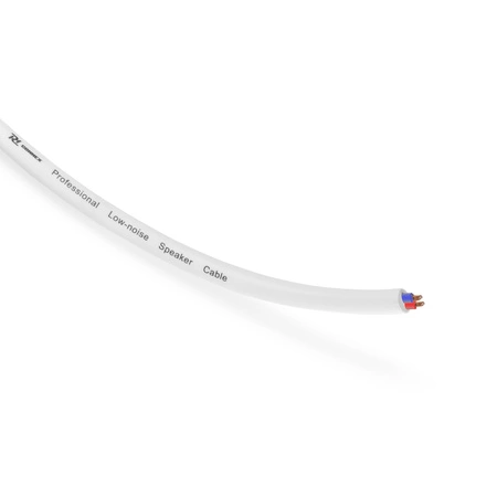Przewód głośnikowy 1m /okrągły 100V 2x 1,5mm² biały PD Connex RX10W