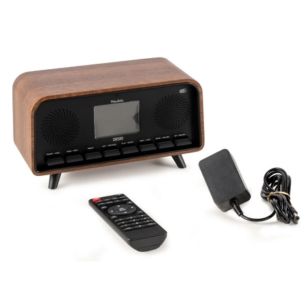 Radio DAB+ i FM w stylu retro Desio ciemne drewno Audizio