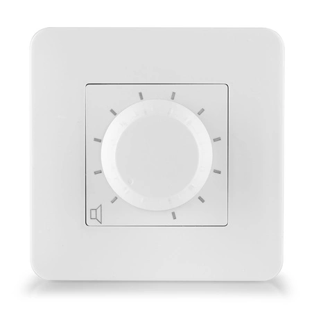 4 strefowy zestaw białych głośników instalacyjnych 4 x 8" CSPB8 100V z wzmacniaczem i kontrolerami głośności