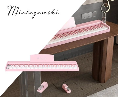 Pianino cyfrowe dynamiczne TIENTO różowe Mielczewski