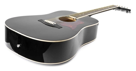 Zestaw: Gitara akustyczna Max Solojam Western czarna + akcesoria
