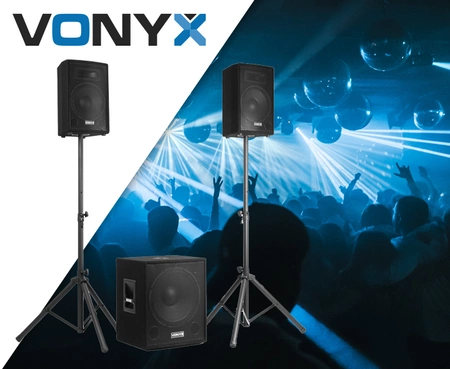 Zestaw nagłośnieniowy aktywny 1000W VX1015BT 2.1 15” Vonyx