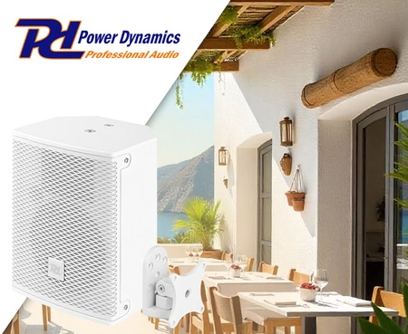 Zestaw: Kolumna pasywna 5" biała+ uchwyt ścienny obracany