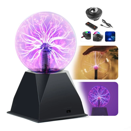 Zestaw imprezowy/ Kula plazmowa + Projektor z głośnikiem półkula SkyNight BT IRC R/G