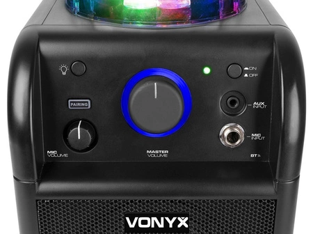 Głośnik bluetooth karaoke kula LED SBS50B BT czarny