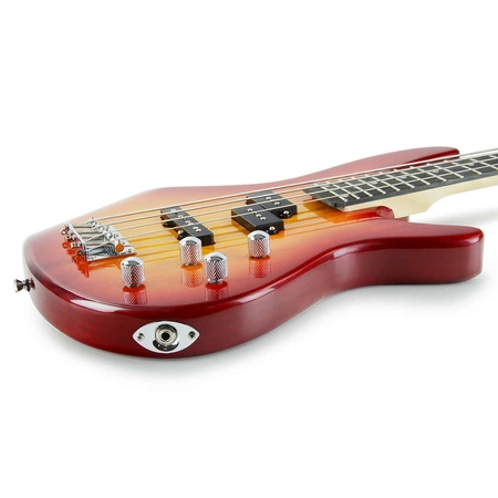 Gitara basowa kompletny zestaw Wiśnia Golden Guitar PBGB-50 Wiśnia