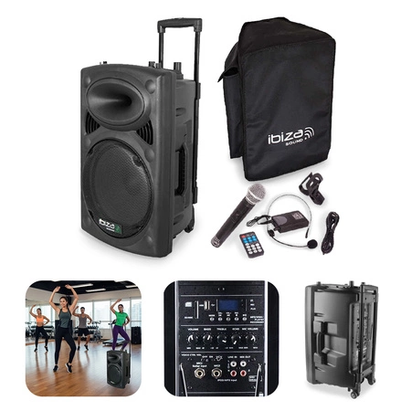 Kolumna mobilna Ibiza PORT15VHF-BT + pokrowiec