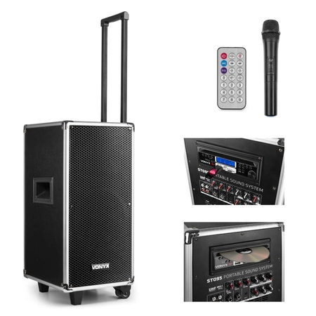 Mobilny zestaw nagłośnieniowy Vonyx ST095 CD/UHF/MP3