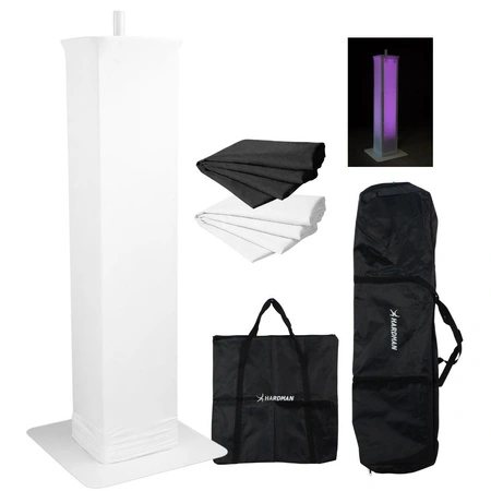 Biały totem 100-175cm PTS23W statyw sceniczny Dj z akcesoriami