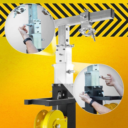 Wieża sceniczna statyw z wyciągarką 2m-6m udźwig 300kg ST300 HARDMAN