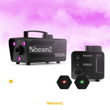 Zestaw: Wytwornica dymu z efektem LED RGB Beamz+ płyn do dymu 1l