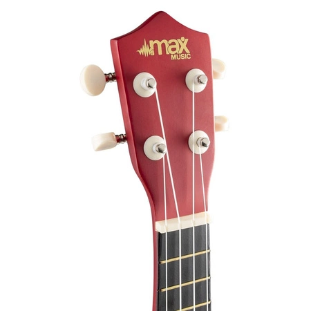 Zestaw: Ukulele sopranowe Max UKEY naturalne+ tuner dwie kostki struny pokrowiec