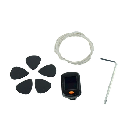 Zestaw: Gitara klasyczna 4/4 39" kolor naturalny GKS39NAT Golden Guitar+ pokrowiec tuner struny kostki