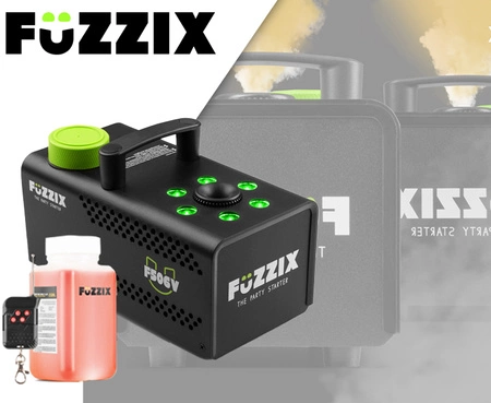 Zestaw: Wytwornica dymu pionowego 6 diod LED RGB F506V Fuzzix+ płyn do dymu 5l