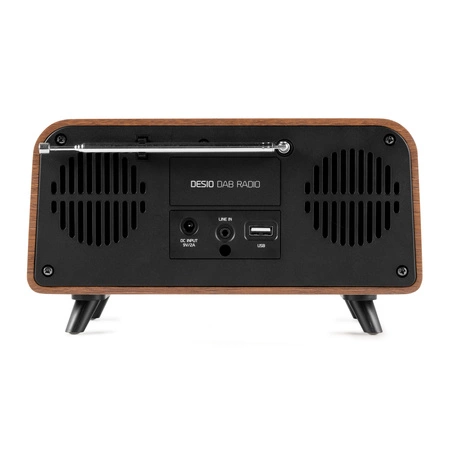 Radio DAB+ i FM w stylu retro Desio ciemne drewno Audizio