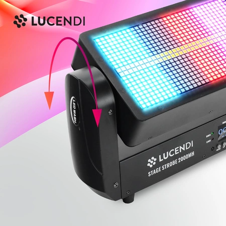 Stroboskop LED RGBW reflektor dyskotekowy STAGE STROBE 2000MH Lucendi