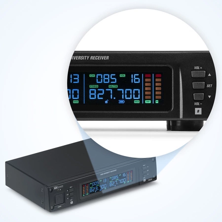 Zestaw mikrofonowy 2x 80 kanałowy UHF PD220 Power Dynamics