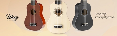 Zestaw: Ukulele sopranowe Max UKEY brązowe+ tuner dwie kostki struny pokrowiec