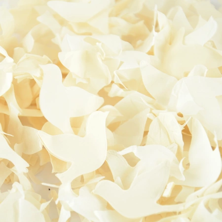 Tuba - wyrzutnia konfetti 20 cm - białe gołębie