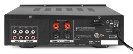 Wzmacniacz audio PV220BT 2 strefowy 100W USB SD BT FM LED pilot Power Dynamics