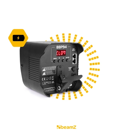 Oświetlacz Bateryjny LED BBP94 Uplight Par 4x10W RGBWA-UV