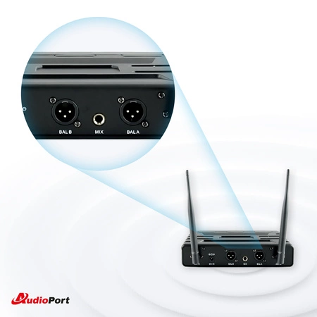 Zestaw mikrofonów bezprzewodowych doręcznych UHF+ stacja Audioport SU-750HH