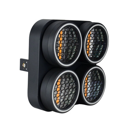 Zestaw: 4x Reflektor retro LED RGB COB DMX R4 Lucendi+ Case