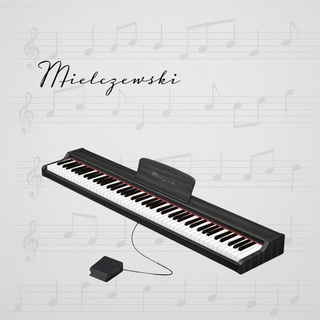 Pianino cyfrowe 88 klawiszy CANZONA czarne Mielczewski