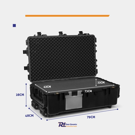 Uniwersalna walizka transportowa case GIGCase42T - IP67 - kolor czarny Power Dynamics