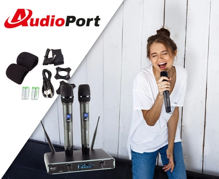 Zestaw mikrofonów bezprzewodowych doręcznych UHF Audioport SU-740HH