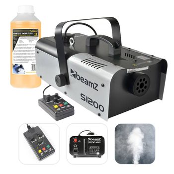 Zestaw: Wytwornica dymu 1200W S1200MKII+ płyn do dymu 1l