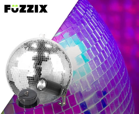 Zestaw: Kula lustrzana 40cm MB40 Fuzzix+ napęd+ pinspot