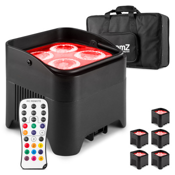 Zestaw 6 oświetlaczy bateryjnych BBP94 LED 4x10W + dedykowany soft case