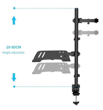Pojedyncze ramię do monitora 13"-32" z podstawką na laptop CMA10L Audizio