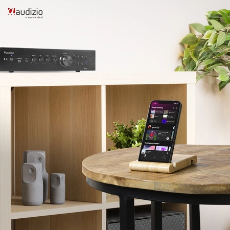 Zestaw Audizio: 2-kanałowy wzmacniacz HiFi 8 Ohm BT AD220B + radio internetowe Adria WiFi DAB+ BT