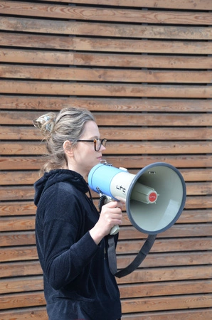 Mocny MEGAFON z USB/SD i Syreną - MEGA60USB