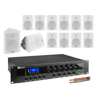 6 strefowy system głośników naściennych 12 x BC50V biały + wzmacniaczem PDW500MP3 BT