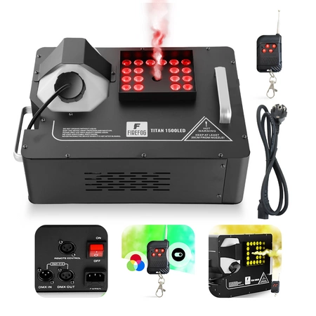 Wytwornica dymu pionowego LED 1500W Titan1500LED pilot DMX/ Firefog