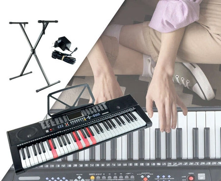 Zestaw: Keyboard 61 podświetlanych klawiszy+ statyw pod keyboard