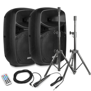 Zestaw nagłośnieniowy 400W Plug&Play VPS082A Vonyx pilot, mikrofon i statywy