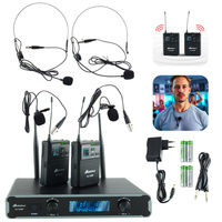 Zestaw mikrofonów bezprzewodowych UHF  2x nagłowny+ 2x krawatowy 2x bodypack+ stacja Audioport SU-740HH
