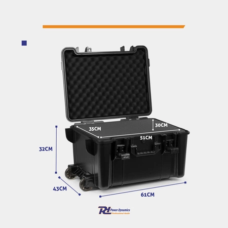 Uniwersalna walizka transportowa case GIGCase34T - IP67 - kolor czarny Power Dynamics -