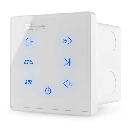 Wzmacniacz audio Powerline A100W BT do montażu ściennego, biały