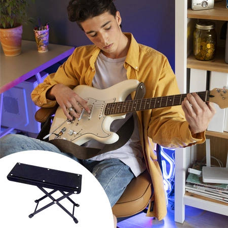 Podnóżek gitarowy regulowany stalowy Hardman