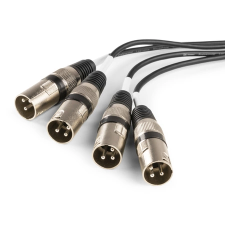 Splitter z 4 złączami XLR (męskimi) do RJ45 0,7m Pd Connex